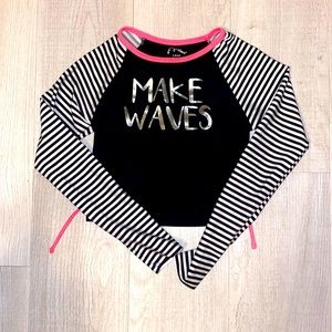 Girls Rash Guard Bathing Suit Top, 6/6X